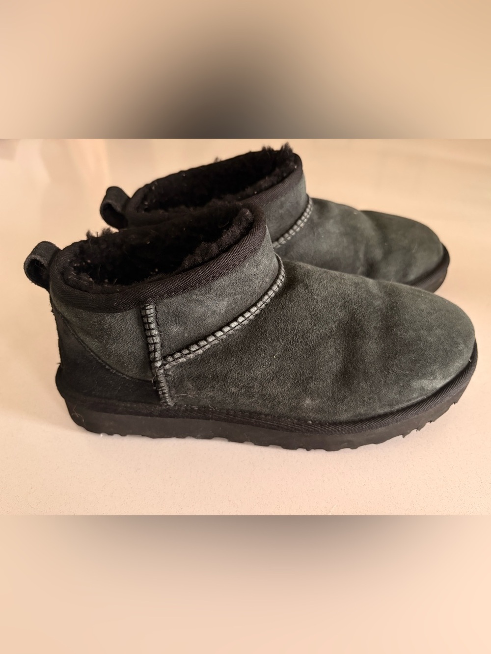 UGG Classic ultra Mini Ankle Booties in Black - Picture 6 of 7